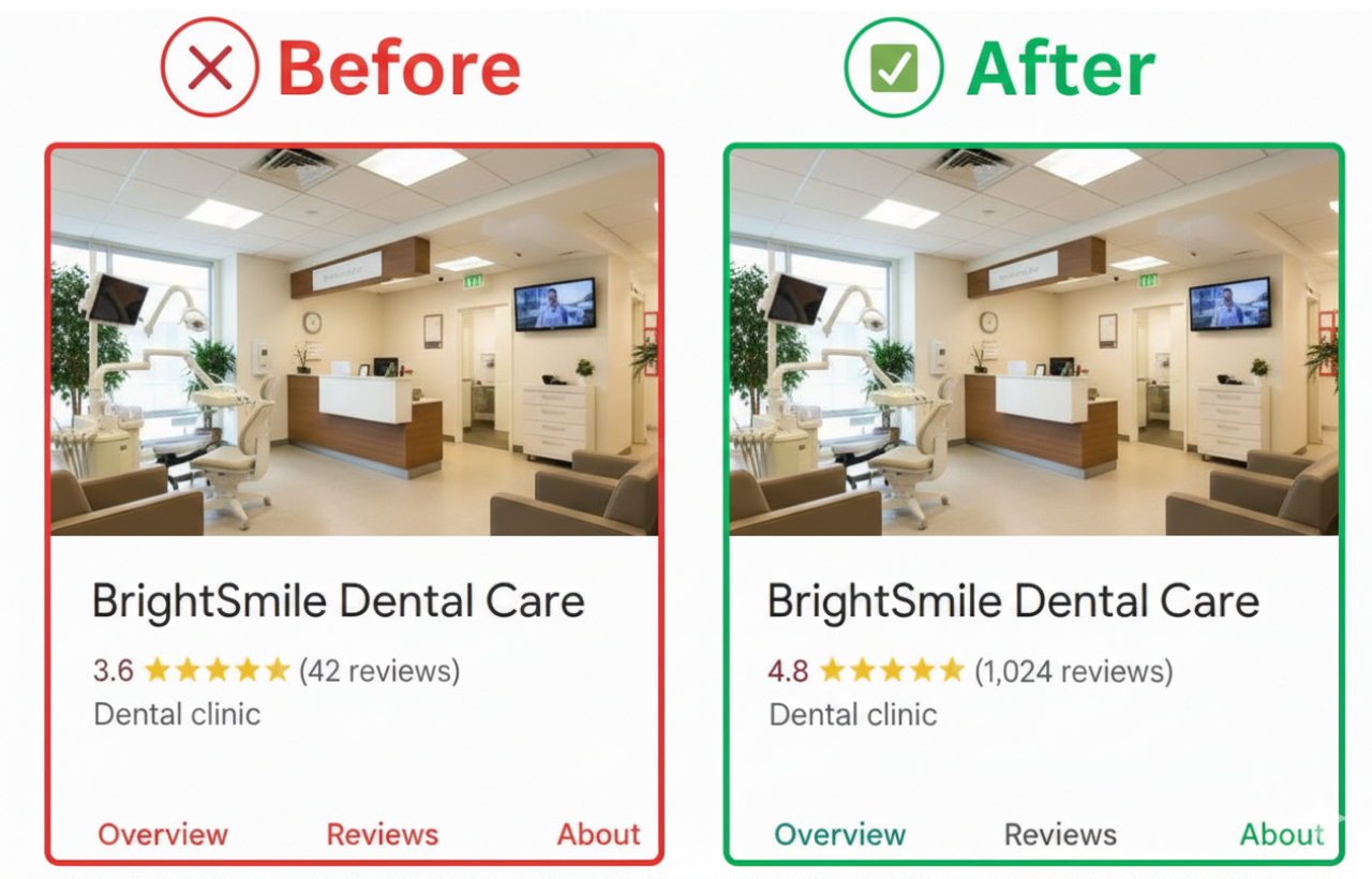 Family Dental Practice before and after review transformation