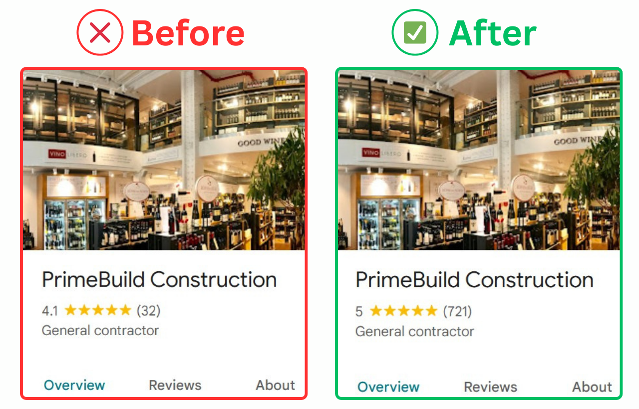 General Contractor before and after review transformation