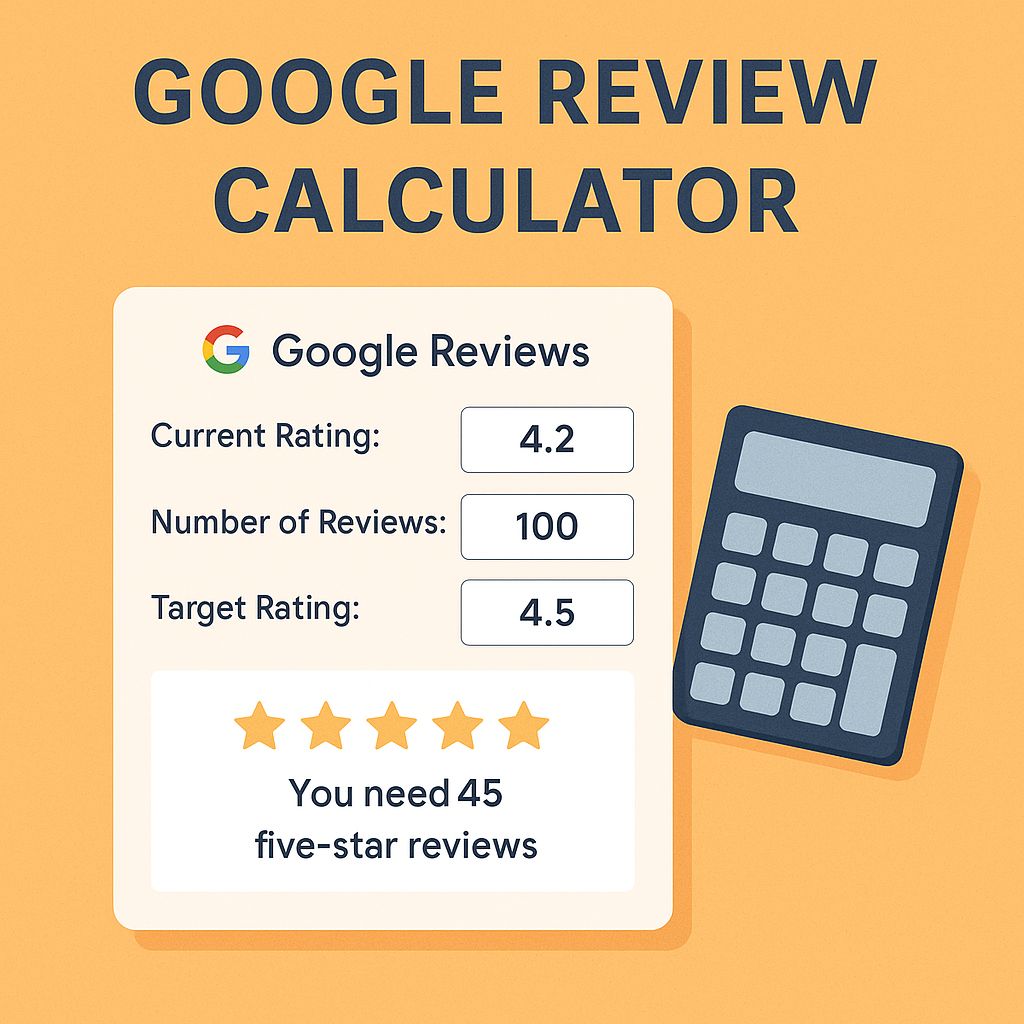 Google review calculator tool showing how it works