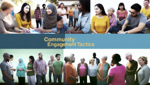 Visual representation of community engagement tactics