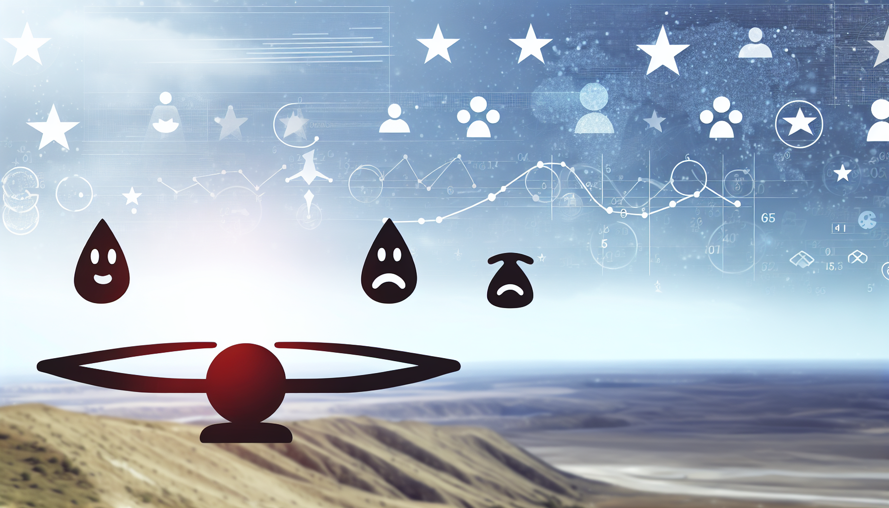Visual representation of customer sentiment analysis