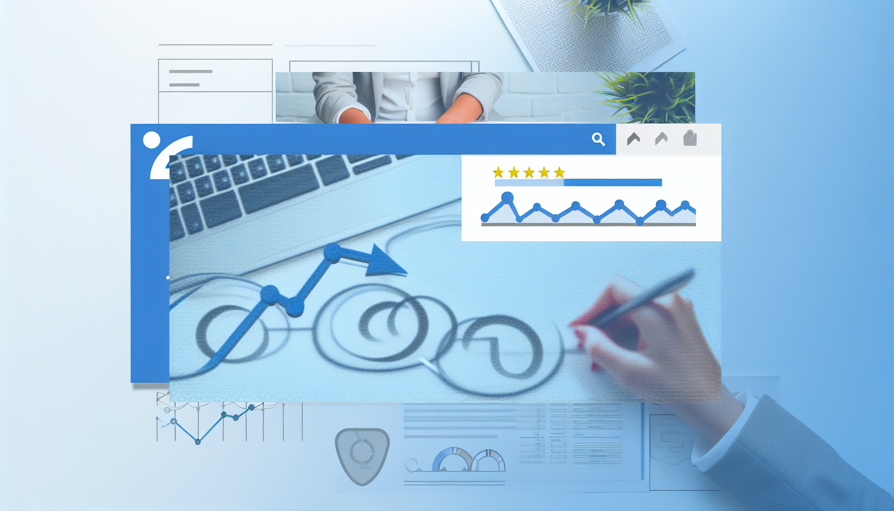 Visual representation of google review analytics