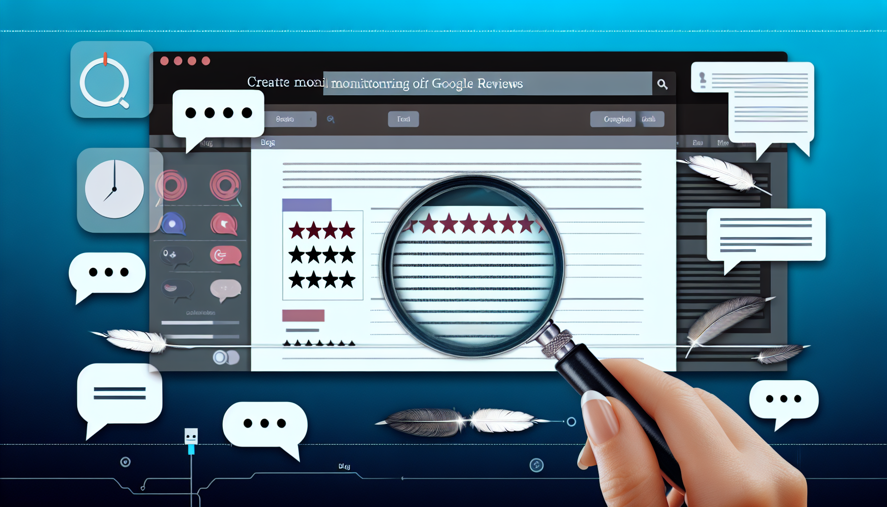 Visual representation of google review monitoring