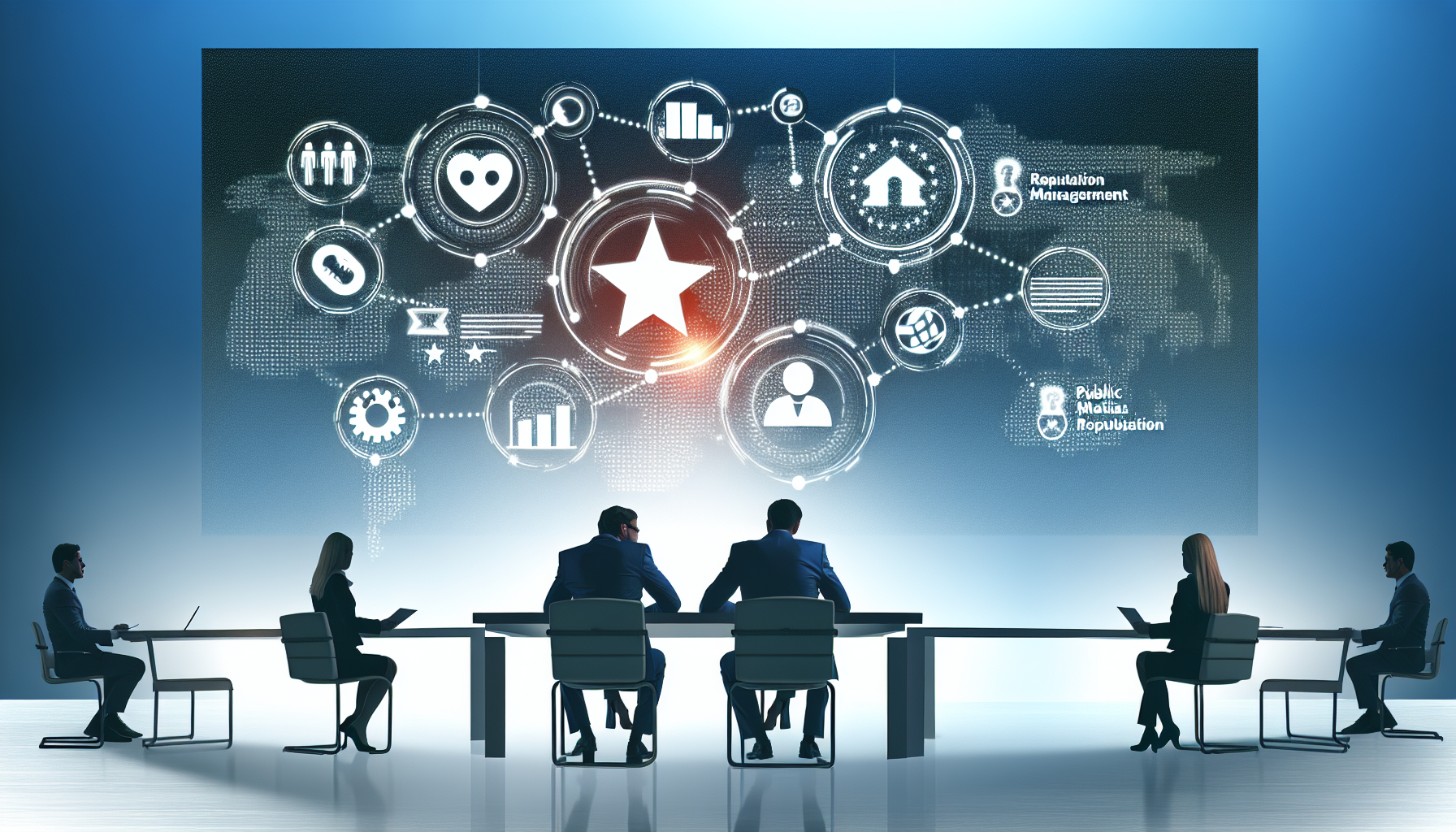 Visual representation of reputation management tools