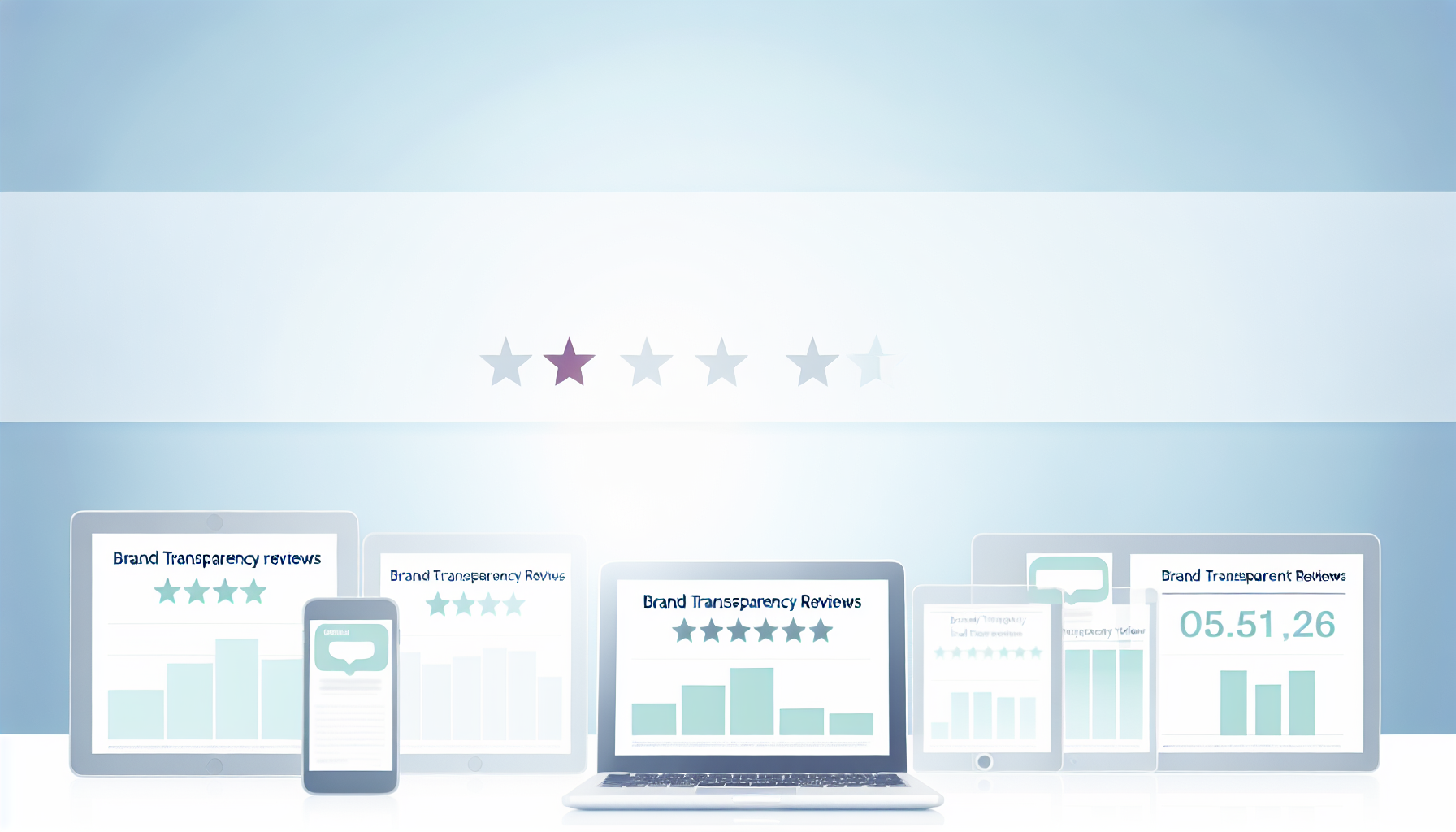 Visual representation of brand transparency reviews