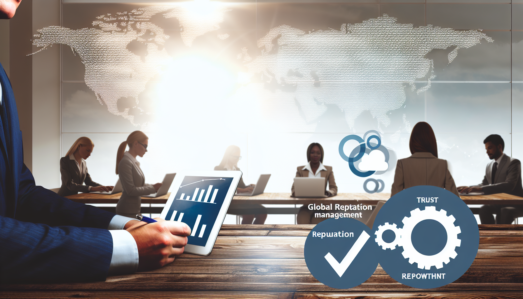 Visual representation of global reputation management