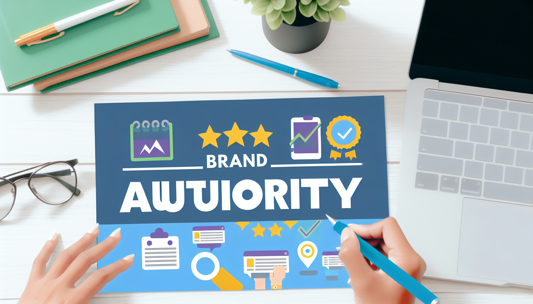 Visual representation of brand authority reviews